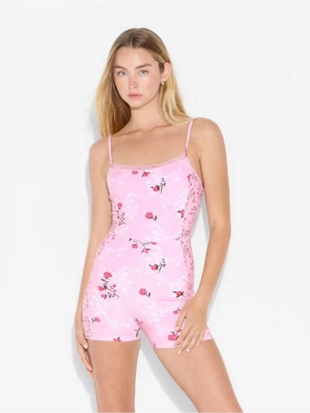 WILD FABLE BUTTERBLISS LACE TRIM ROMPER SMALL NWT